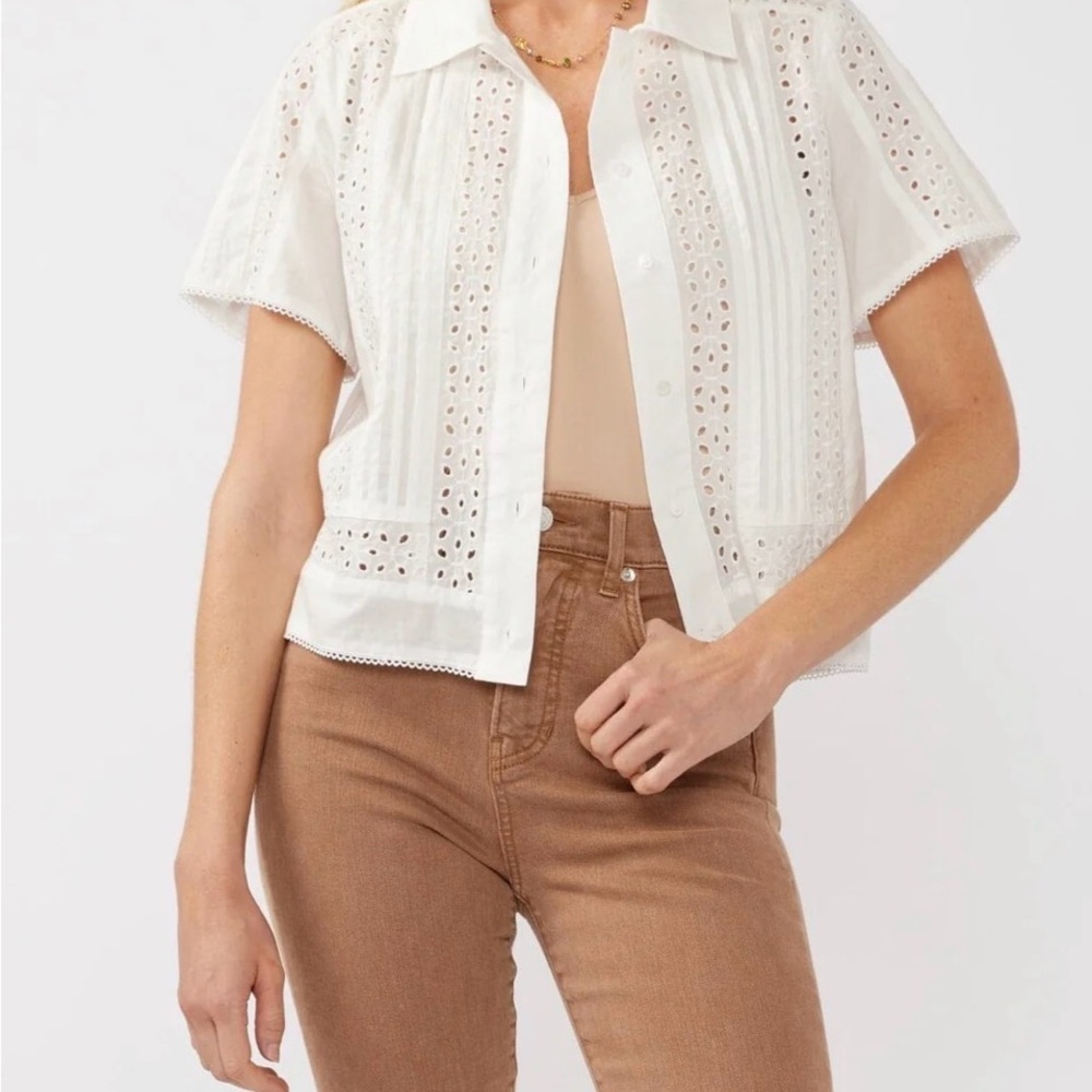 Lovestitch Varya Floral Eyelet Blouse
